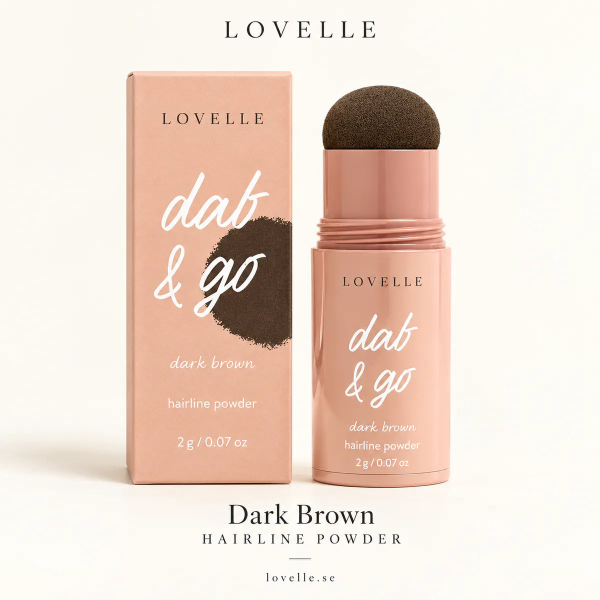 Lovelle Dab & Go in the shade Dark Brown with its box