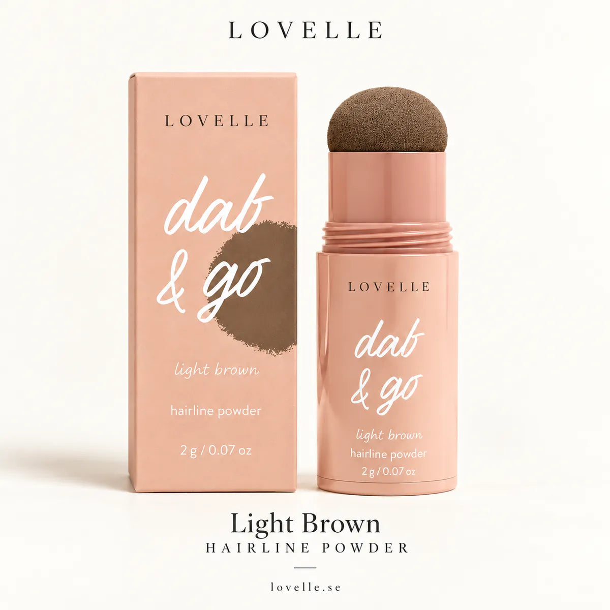 Lovelle Dab & Go in the shade Light Brown with its box