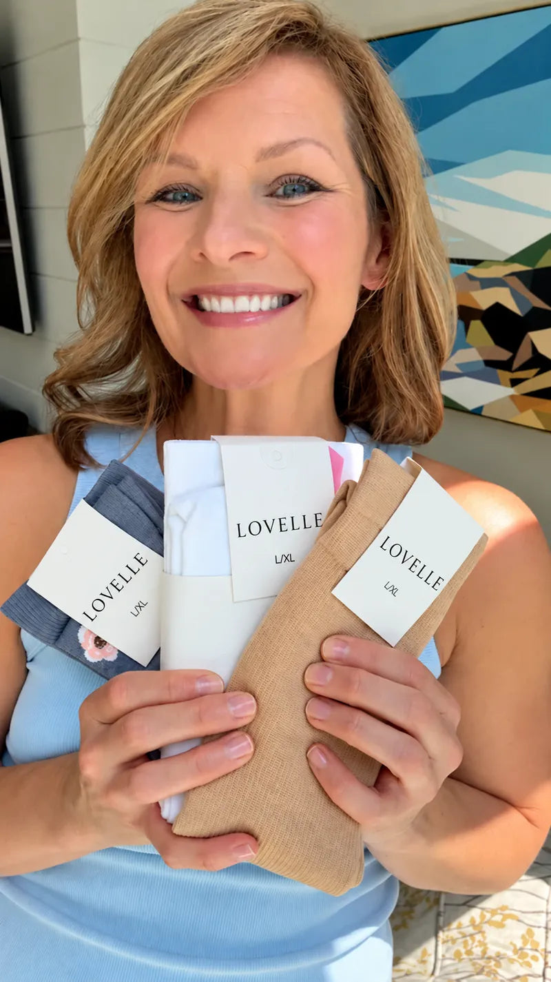 Customer photo of Lovelle Lift compression socks – Helen B. · Bristol