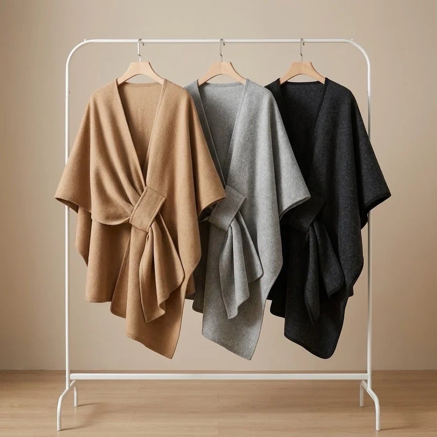 Lovelle Poncho – Featherlight Twill Cotton Poncho